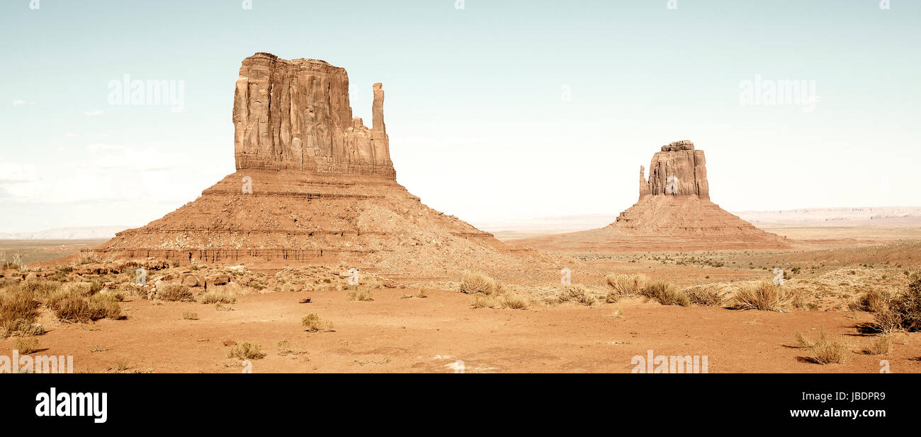 Blick auf Monument Valley mit fotografischen Sonderbearbeitung Stockfoto