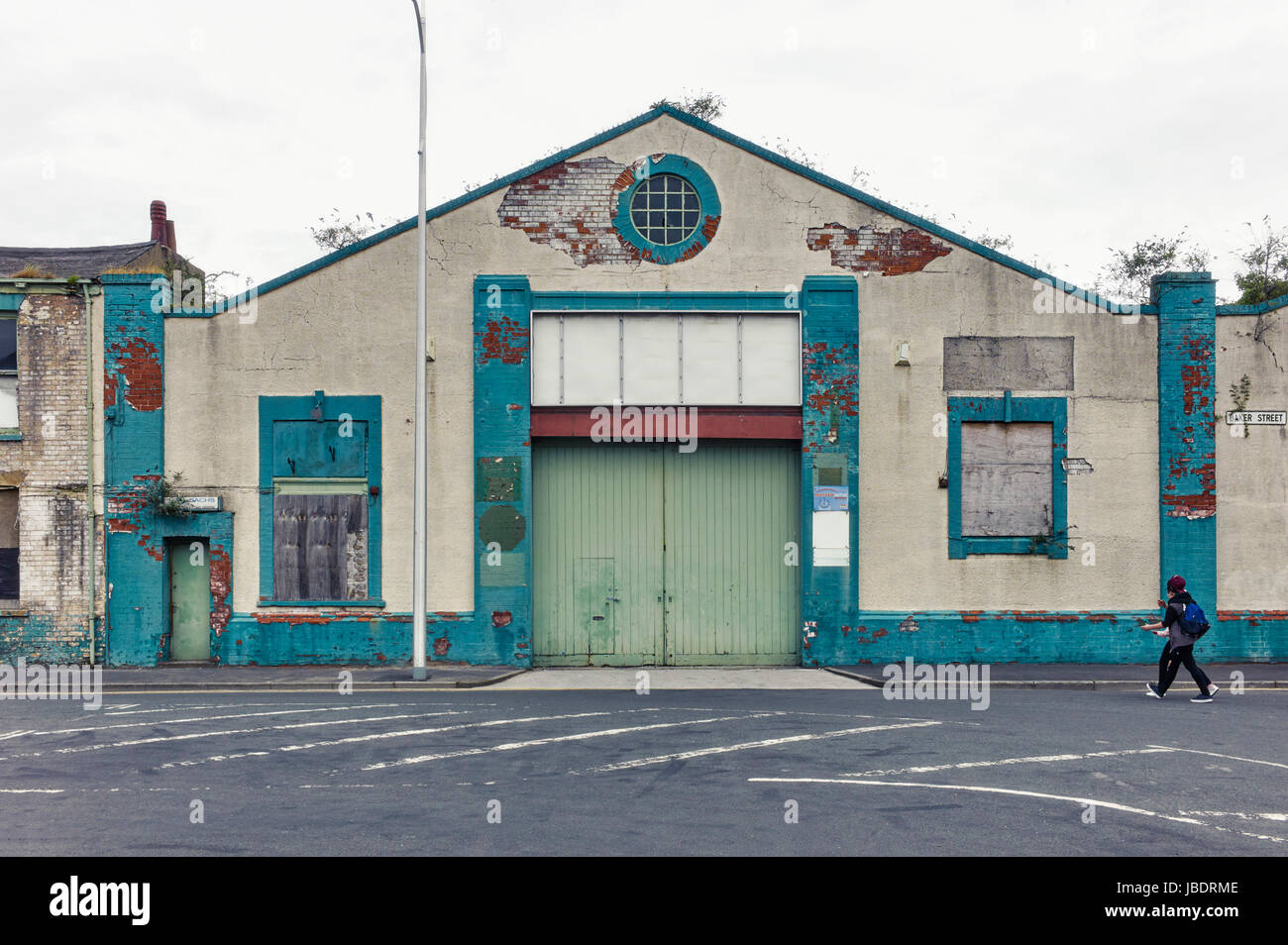 Stillgelegte Gebäude in der Baker Street, Rumpf Stockfoto