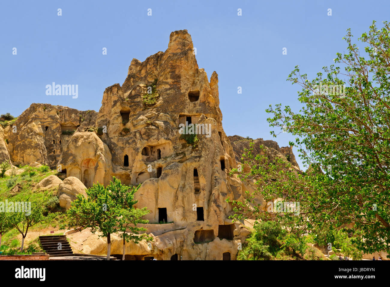 Höhle Wohnungen im Nationalpark Göreme, Kappadokien, Türkei Stockfoto