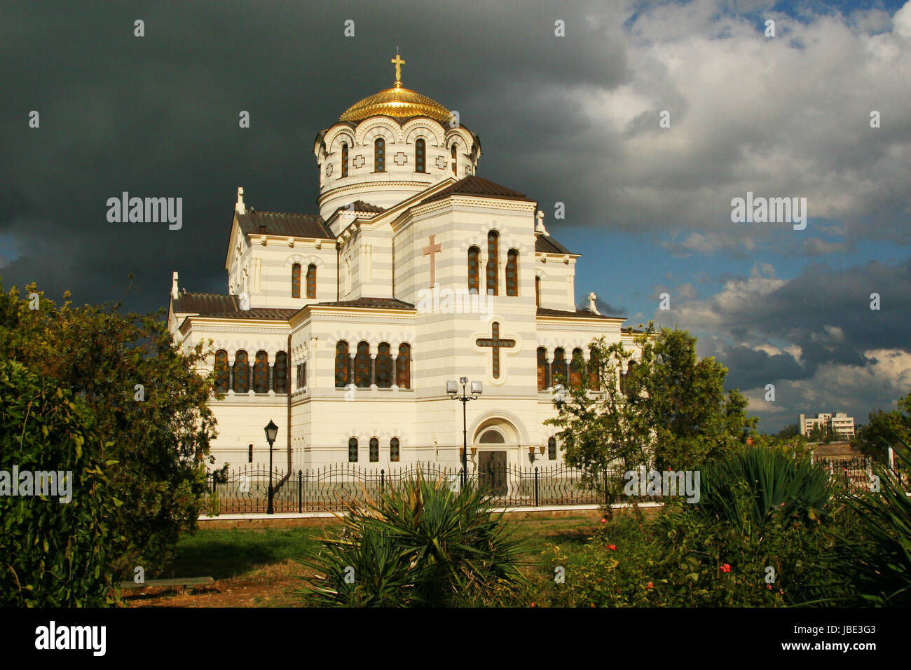 Sewastopol, Russland - 17. September 2007: Ansichten der Wladimir Kathedrale in Chersones Stockfoto