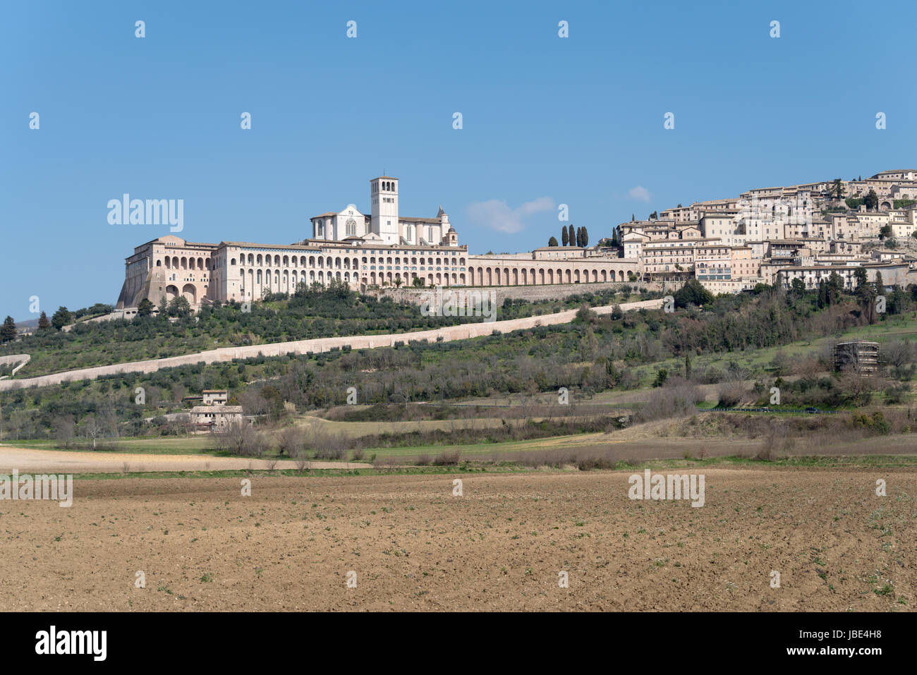 Panorama von Assisi, Italien, Umbrien Stockfoto