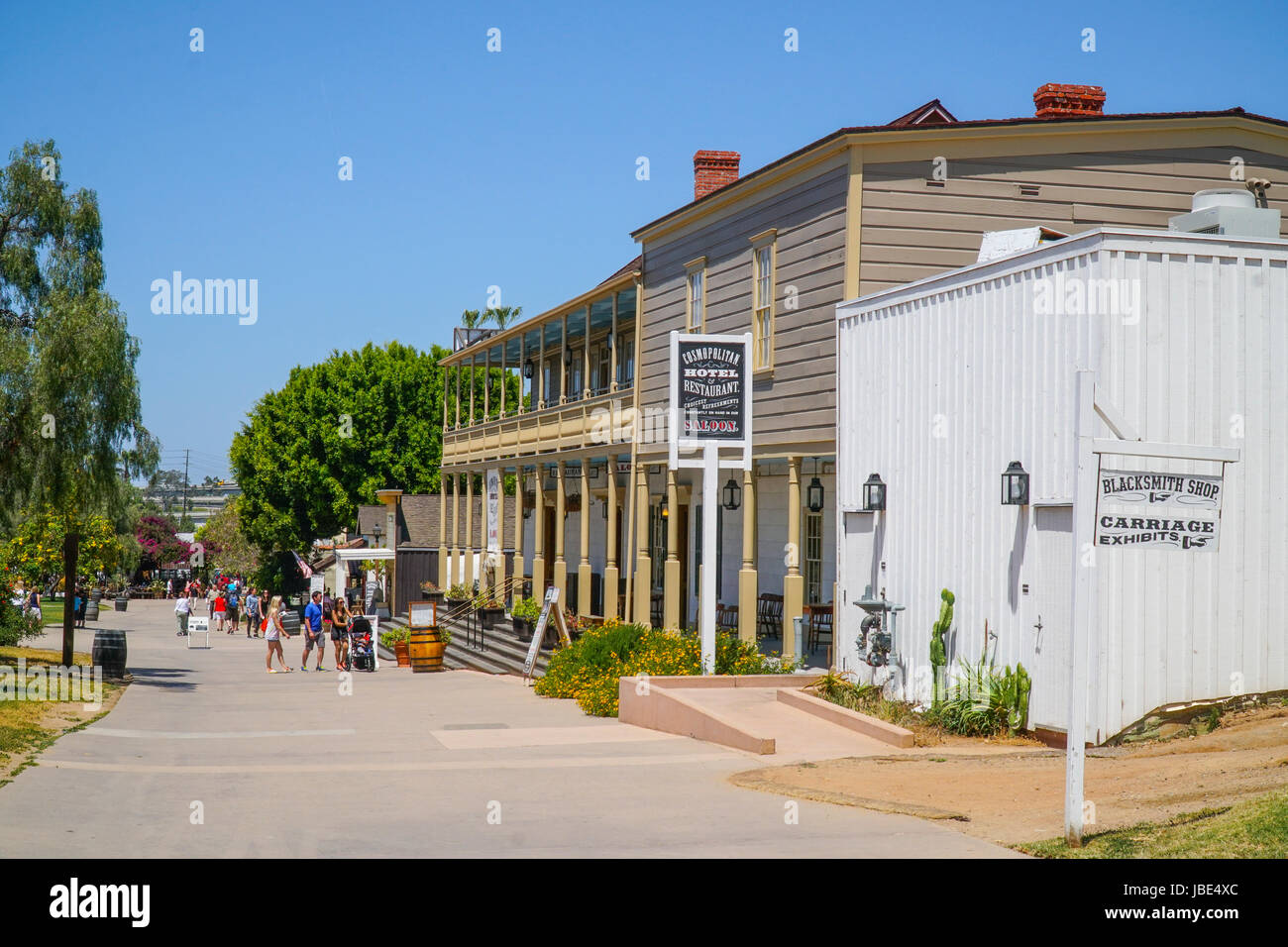 Schöne Gebäude an Old Town San Diego - SAN DIEGO - Kalifornien Stockfoto