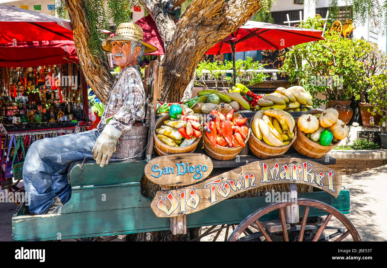 Erstaunliche San Diego Old Town Market - SAN DIEGO - Kalifornien Stockfoto