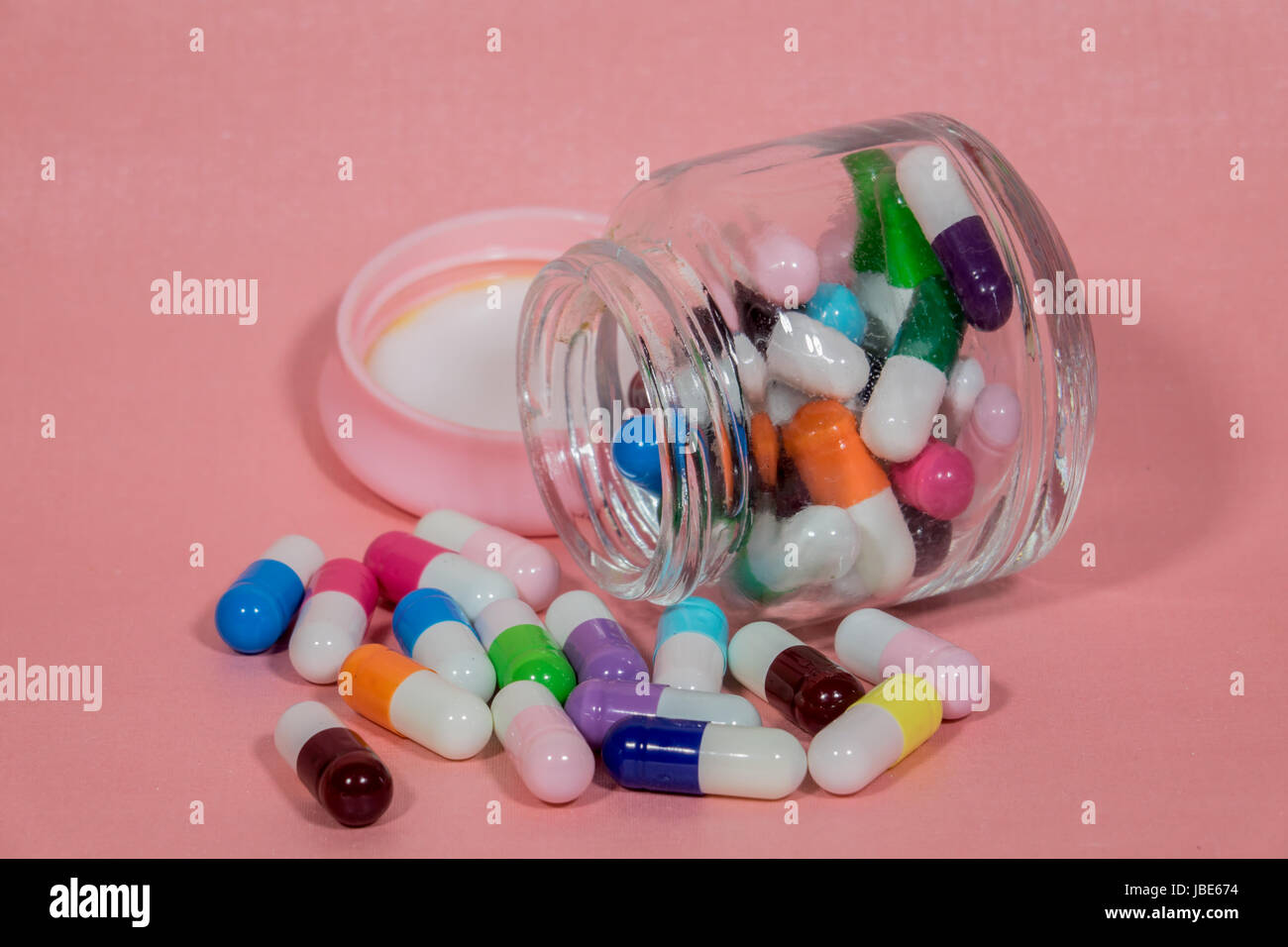 Verschiedene pharmazeutische Medizin Pillen, Tabletten Stockfoto