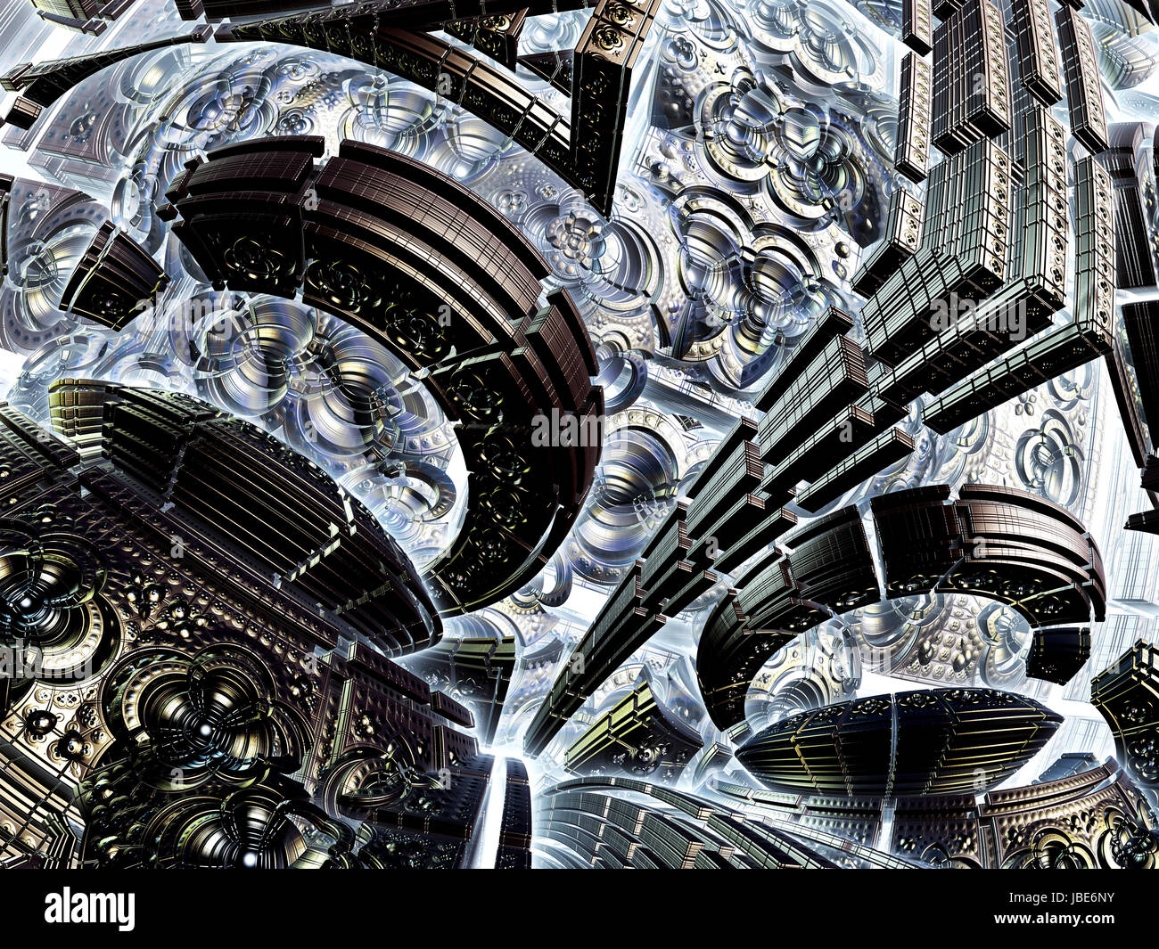 Fraktale Hintergrund, Abstrakt 3D-illustration Stockfoto
