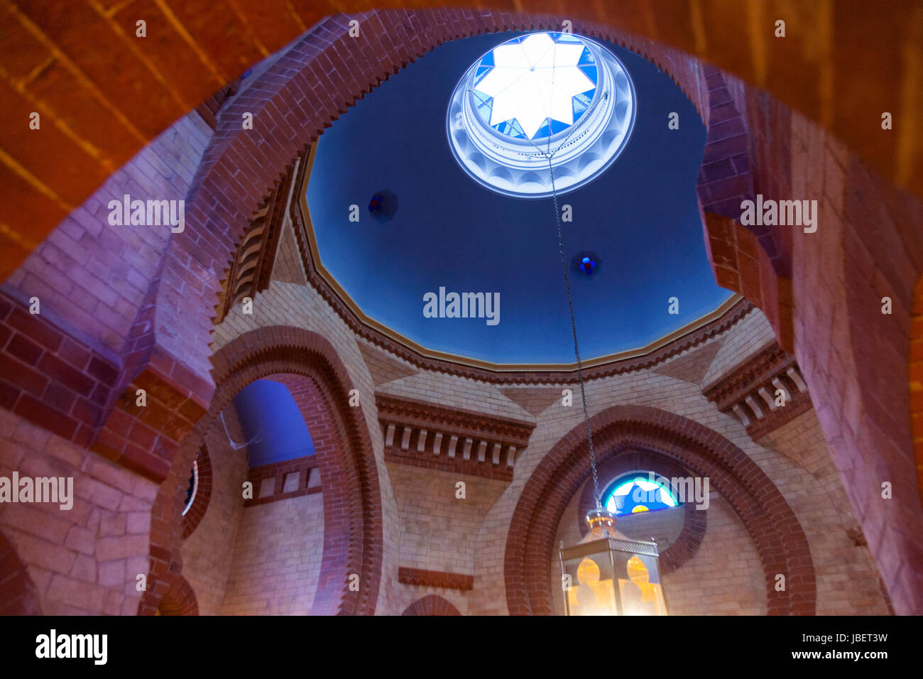 Innenraum / im inneren Teil des Hammam (Kühlung Raumes) erhalten von der original türkisches Bad, die Royal Pumpe Zimmer und Bäder, Leamington Spa. UK Stockfoto