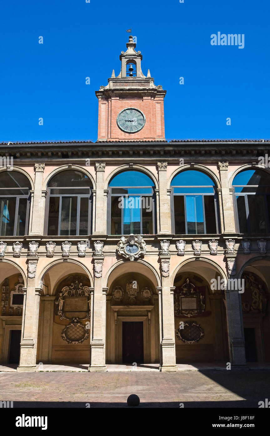 Archiginnasio von Bologna. Emilia-Romagna. Italien. Stockfoto