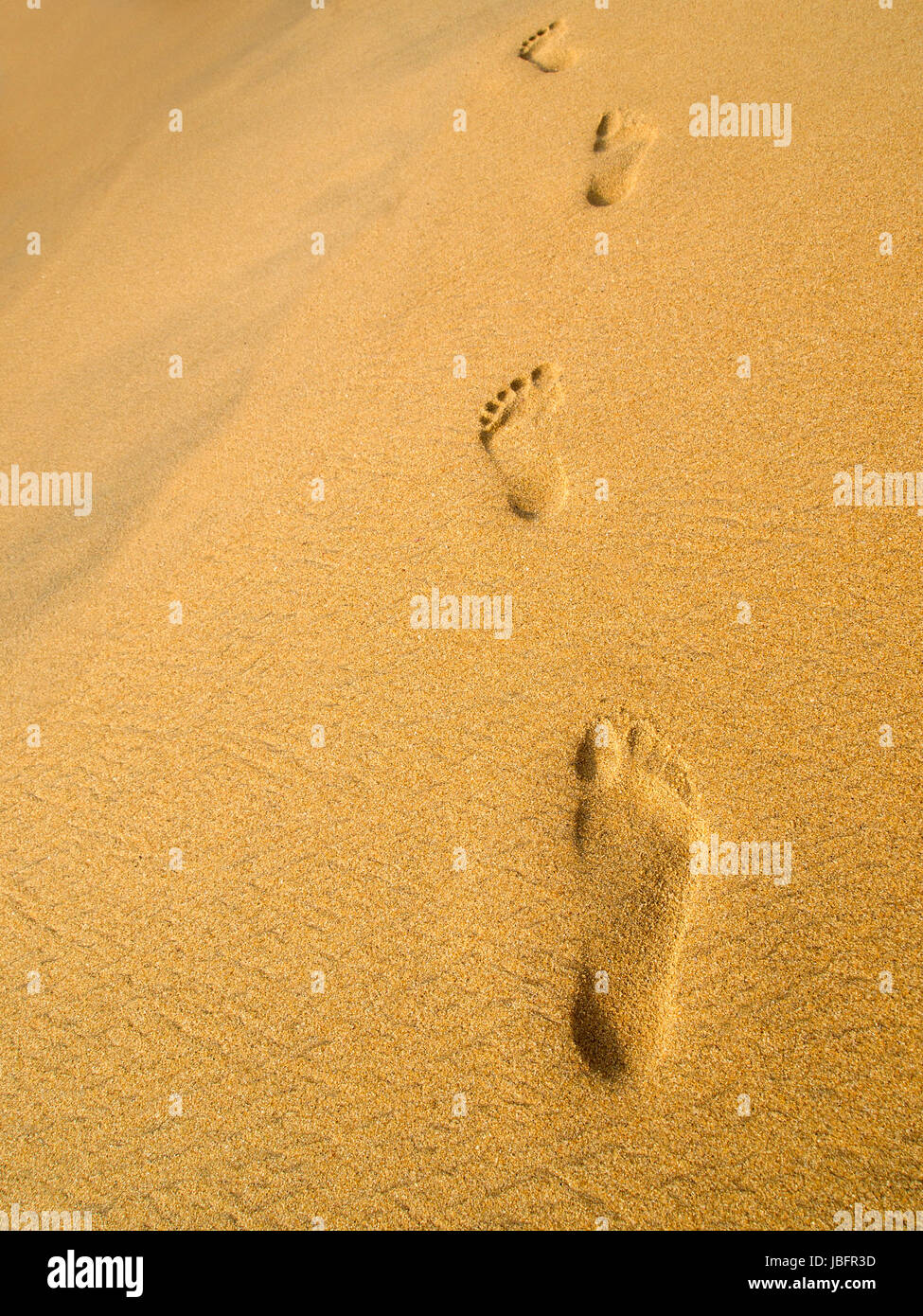 Fußabdruck am Strand in Sri Lanka Stockfoto