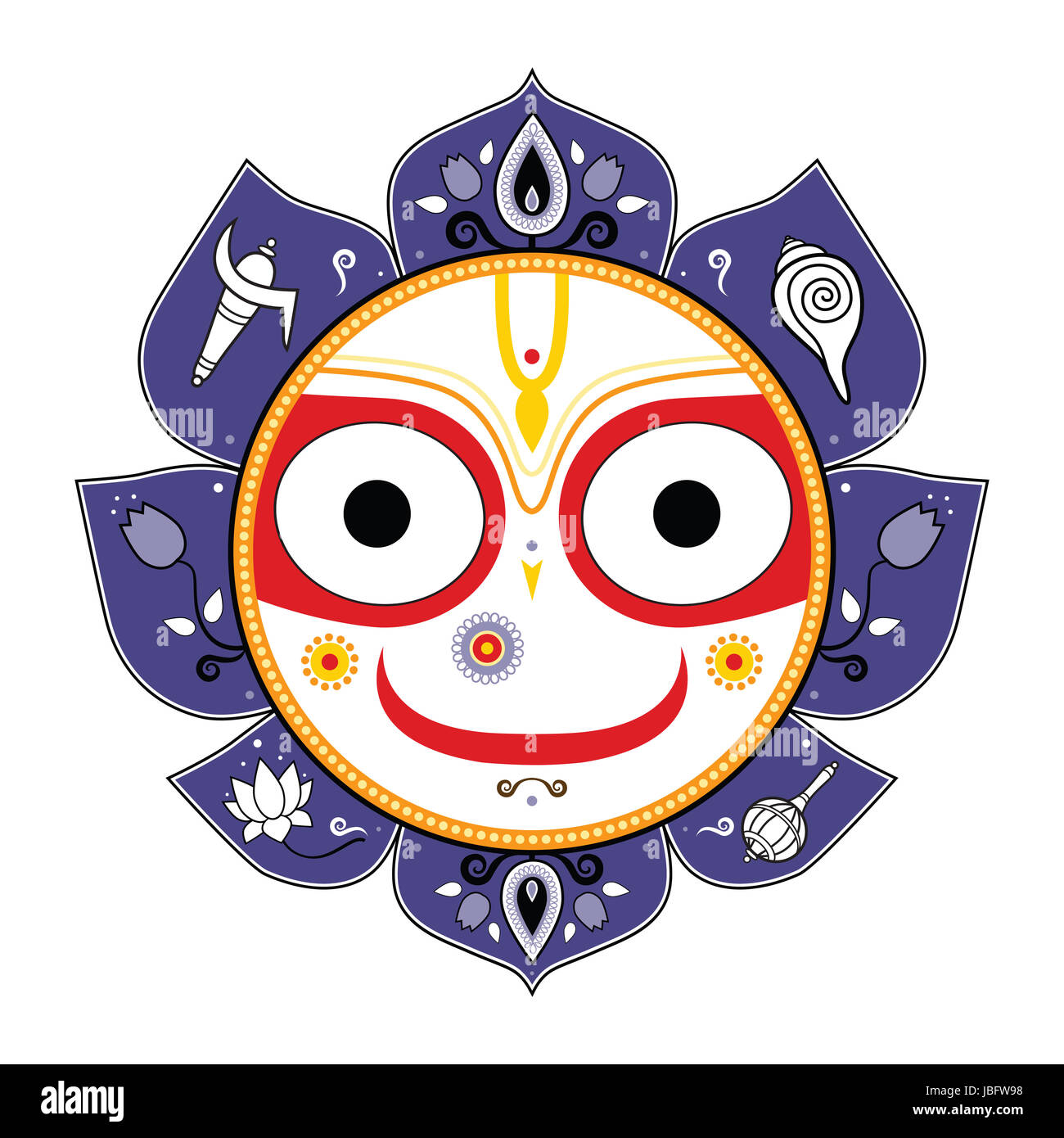 Jagannath. Indischer Gott des Universums. Herrn Jagannatha. Stockfoto