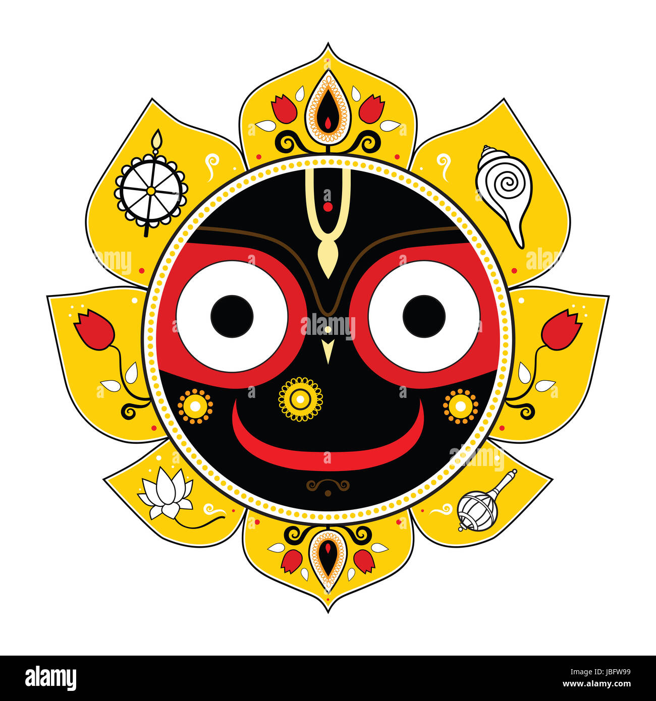 Jagannath. Indischer Gott des Universums. Herrn Jagannatha. Stockfoto