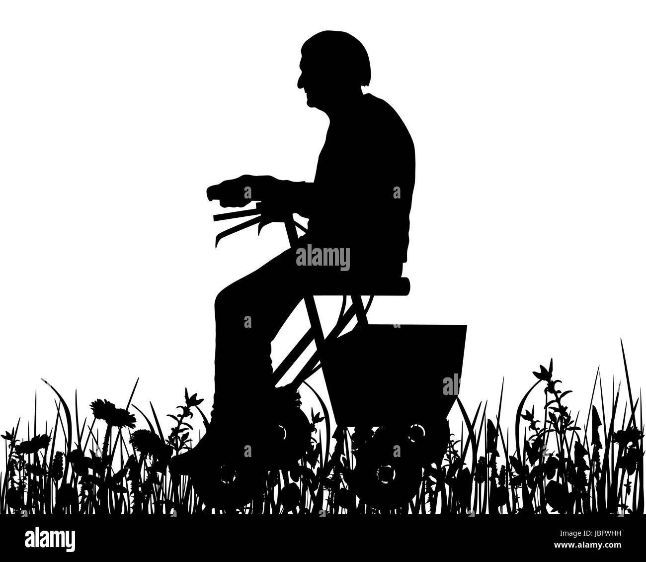 Frau Mit Rollator Stockfoto