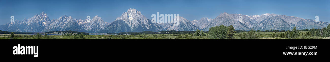 Extra langen Blick auf den Grand Teton in Wyoming, USA. Stockfoto