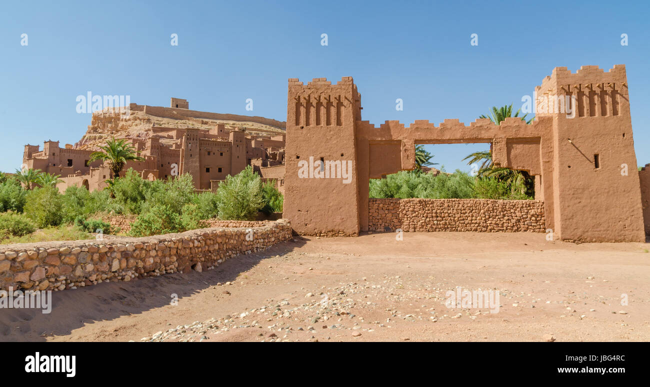 Alte historische Ton Stadt Hilfe Ben Haddou wo Gladiator und andere Filme gedreht wurden, Marokko, Nordafrika. Stockfoto