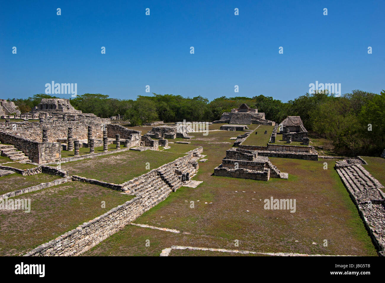 Maya-Ruinen, Mayapan, Yucatan, Mexiko Stockfoto