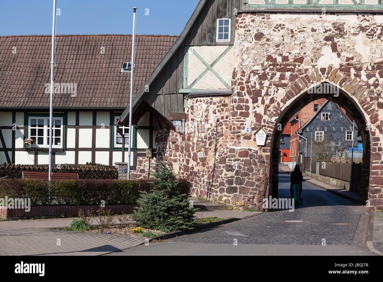 Neustadt Harz Historisches Stadttor Zur Altstadt Stockfoto