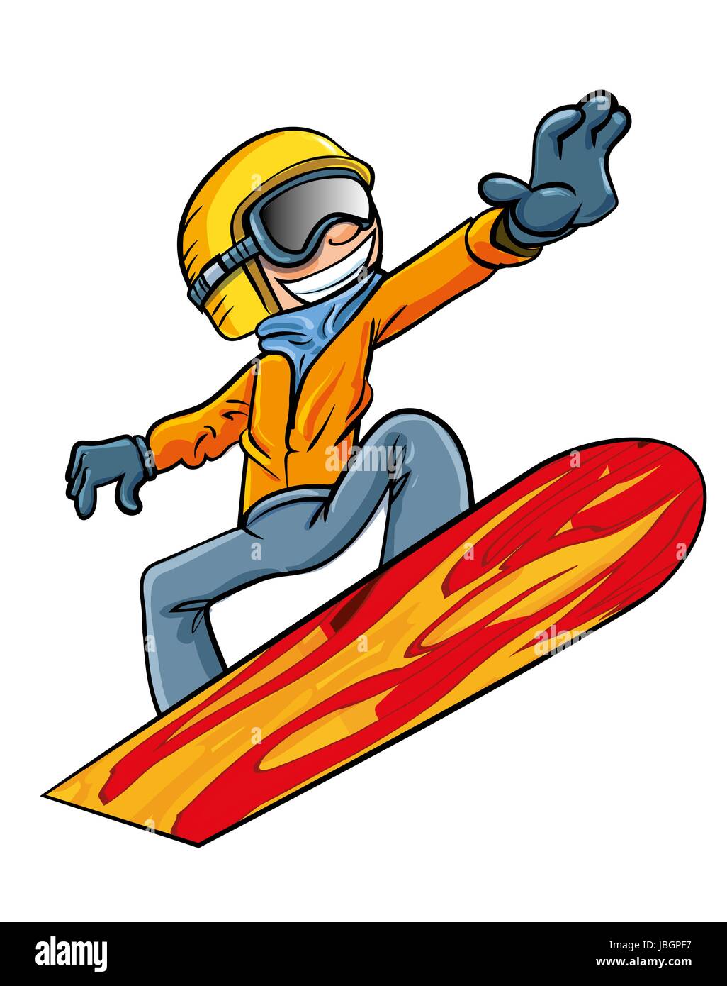 Cartoon snowboarder -Fotos und -Bildmaterial in hoher Auflösung – Alamy