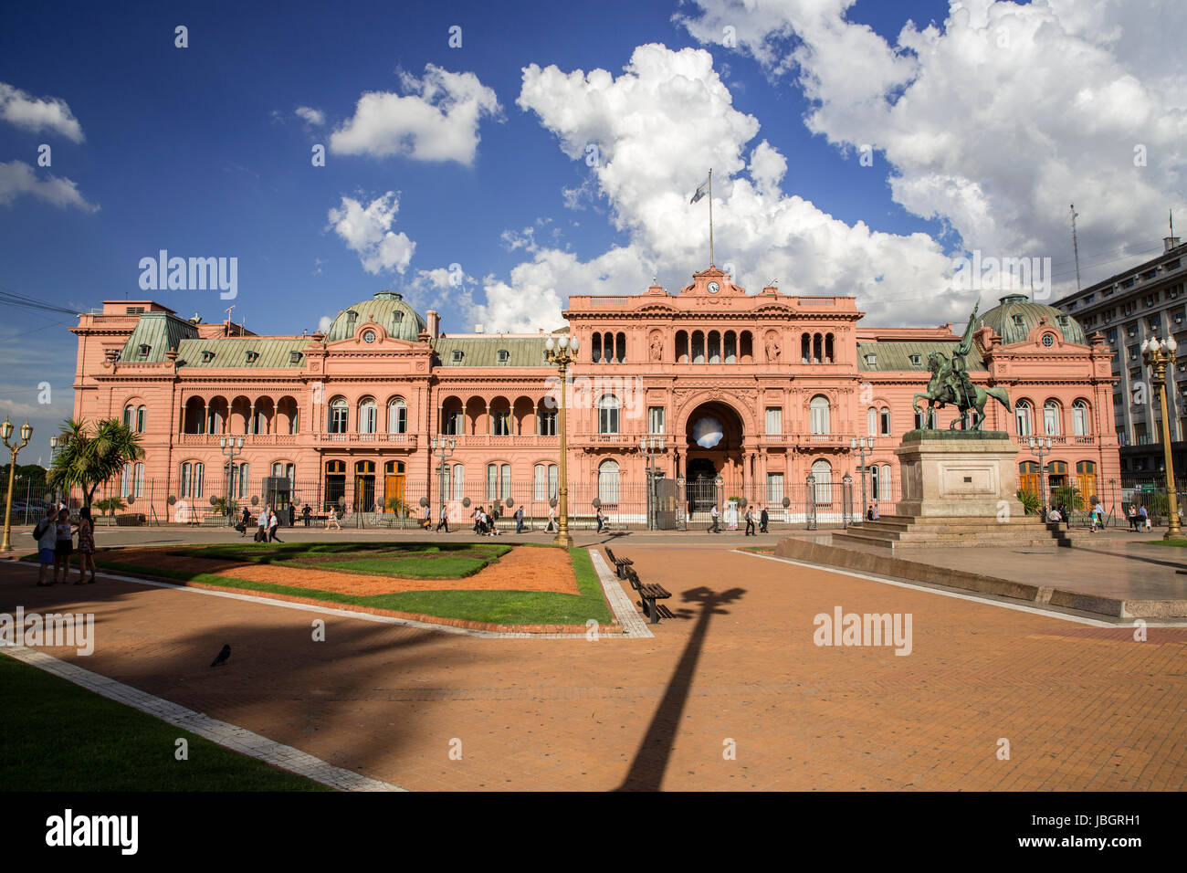 Presidential Palace wo Evita Parone ihrer berühmten Rede in Buenos Aires, Argentinien gab Stockfoto