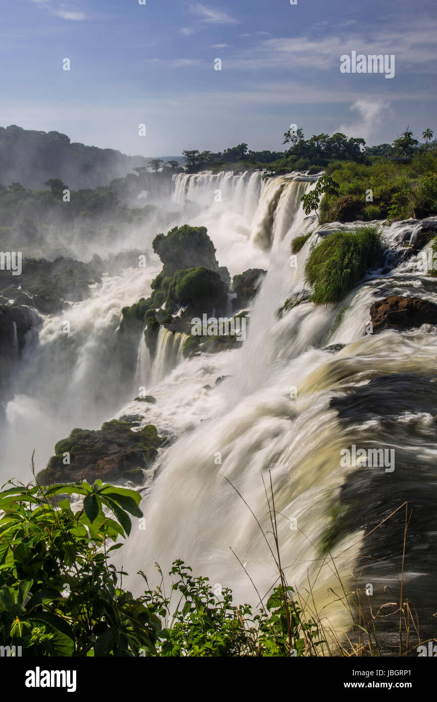 Iguaçu-Wasserfälle Argentinien und Brasilien Stockfoto