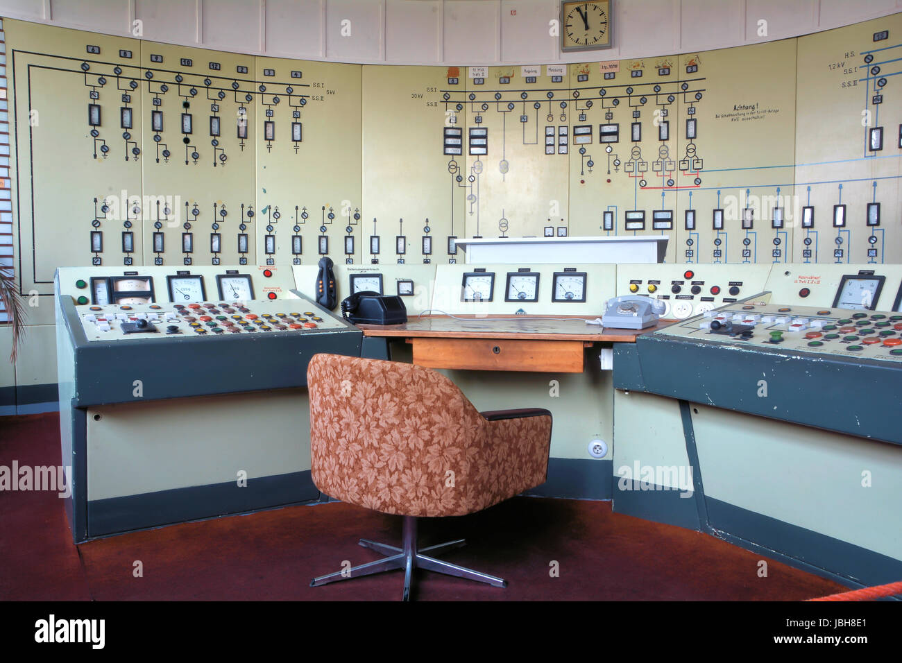 Control Center im stillgelegten Tagebau Ferropolis Stockfoto