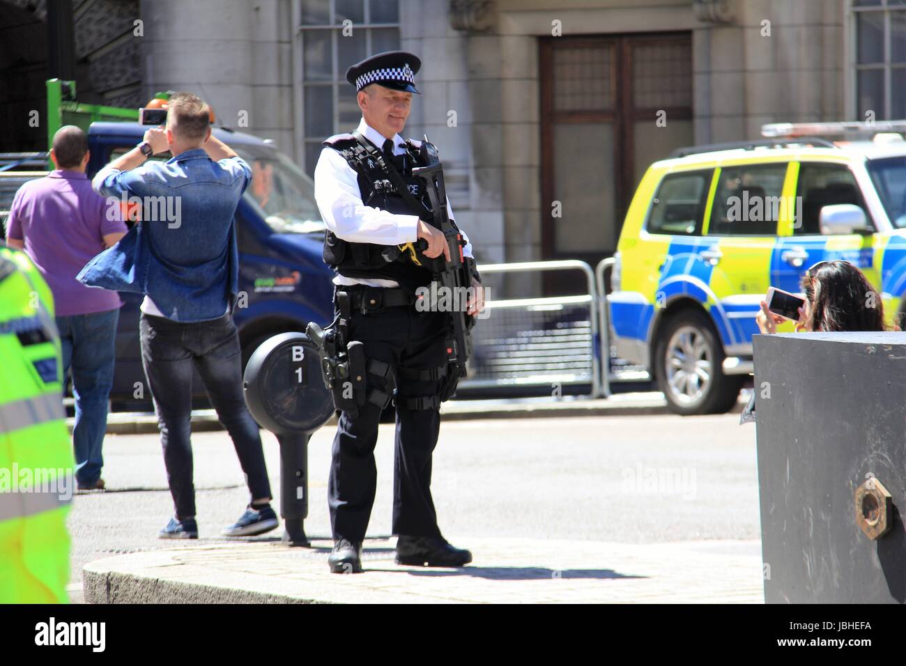 Whitehall-Sicherheit Stockfoto