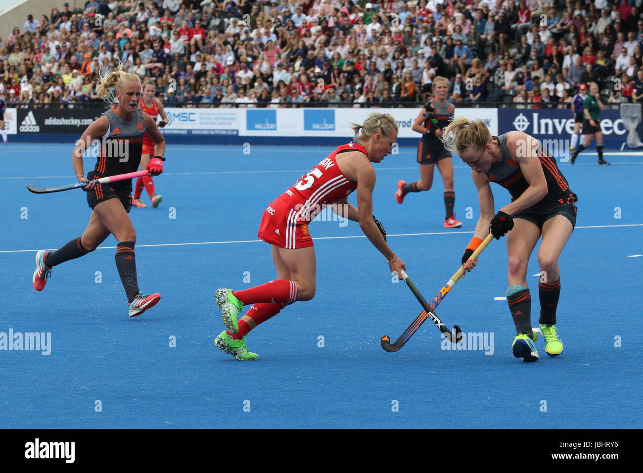 London, UK. 11. Juni 2017. Alex Danson (ENG). Investec International - Frauen Eishockey-England / Niederlande. Lee Valley Hockey und Tennis Centre, London, UK-Credit: Grant Burton/Alamy Live-Nachrichten Stockfoto