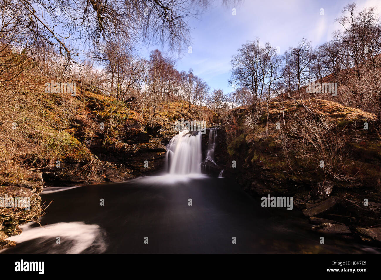 Fälle von Falloch, Loch Lomond Nationalpark Stockfoto