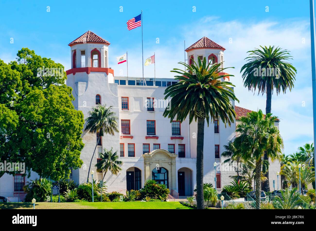 Ein Blick auf die Naval Medical Center San Diego aka Bob Wilson Naval Hospital im Balboa Park in San Diego, Kalifornien in den Vereinigten Staaten von Amerika. Stockfoto