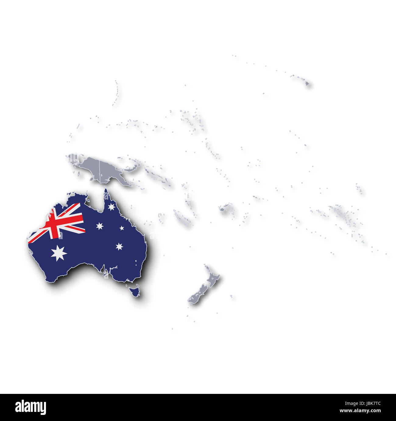 Pazifik Karte Australien Stockfoto