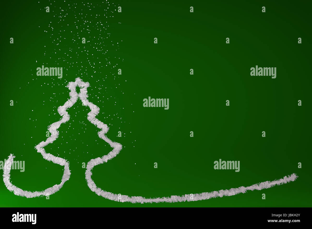 3D Abbildung stilisierten Weihnachtsbaum auf farbigem Hintergrund Stockfoto