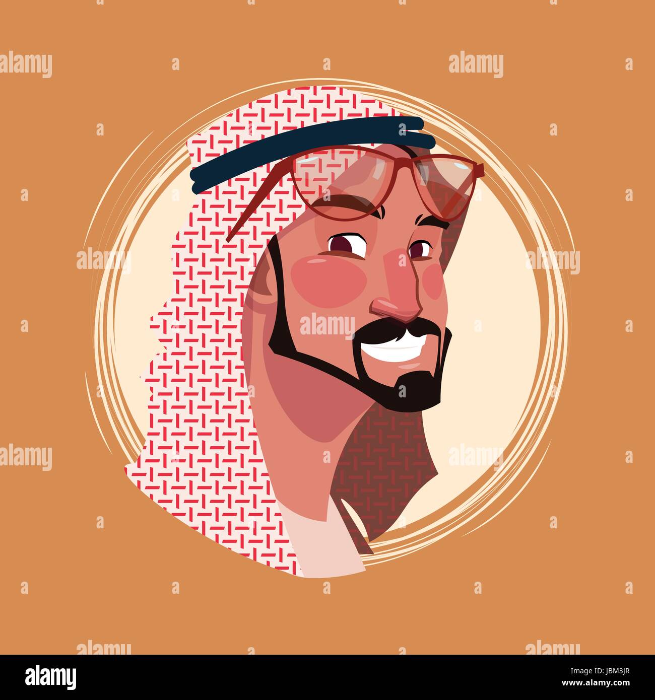 Profil-Symbol indischen männlichen Emotion Avatar, Mann Cartoon Portrait glücklich lächelndes Gesicht Stock Vektor