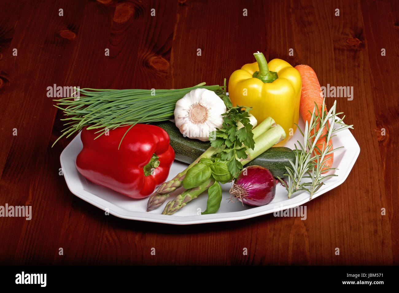 Gemüse für eine Gemüse-Pfanne Stockfoto