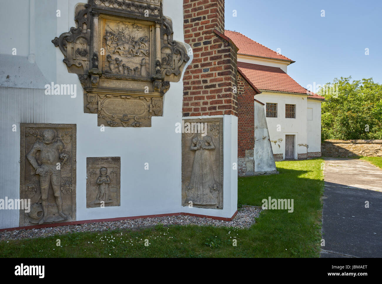 Alte historische Dorfkirche in Sosnica unteren Schlesien Polen