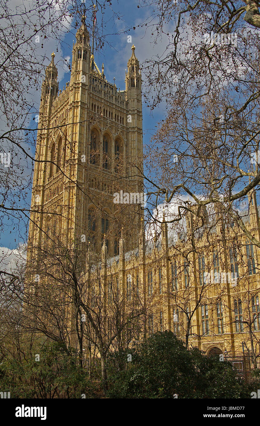 Westminster palace Victoria Tower Stockfoto