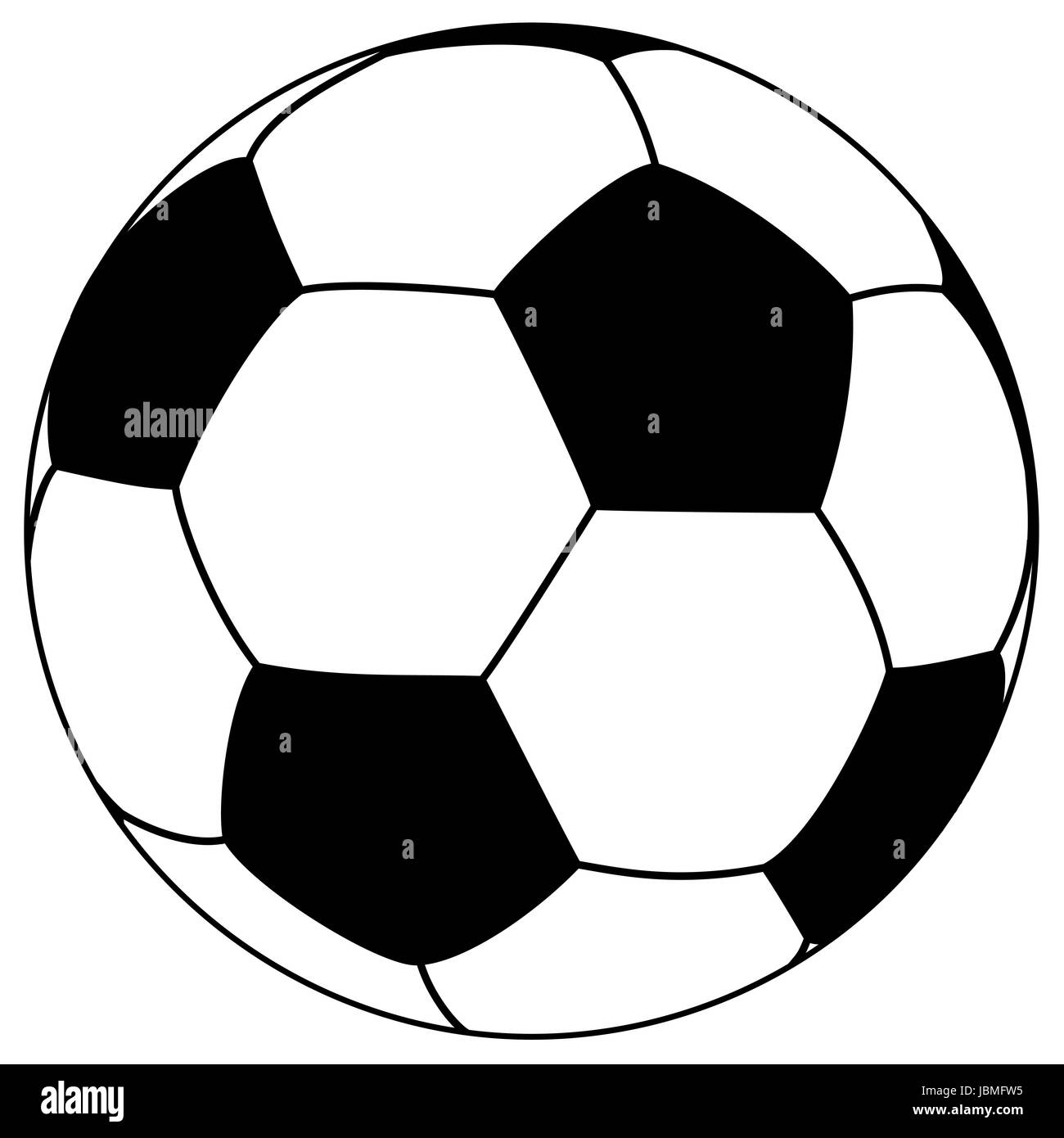 schwarz-weiß-Fußball einfach Vektor-illustration Stockfotografie - Alamy