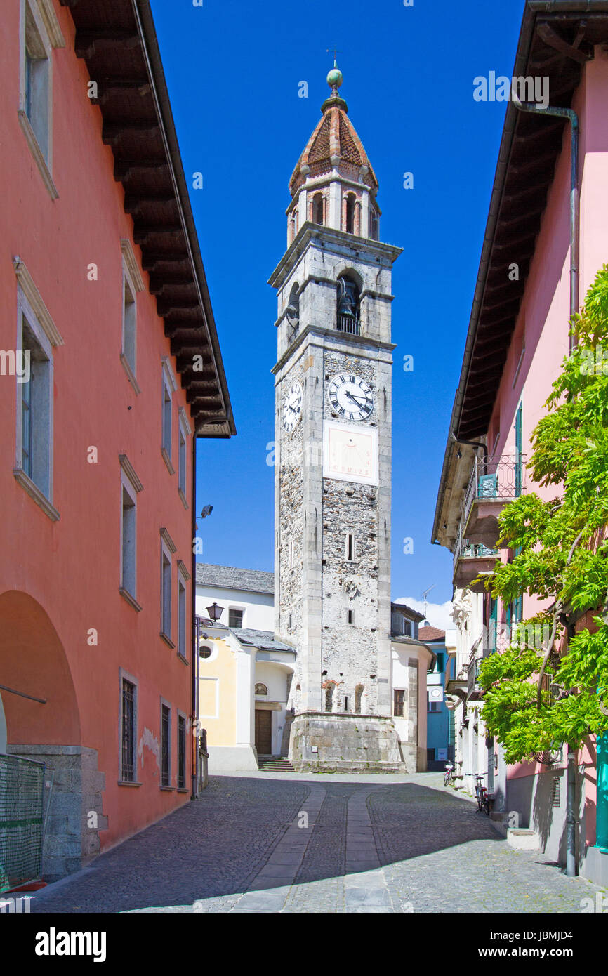Kirche Ss.Pietro e Paolo in Ascona Stockfoto