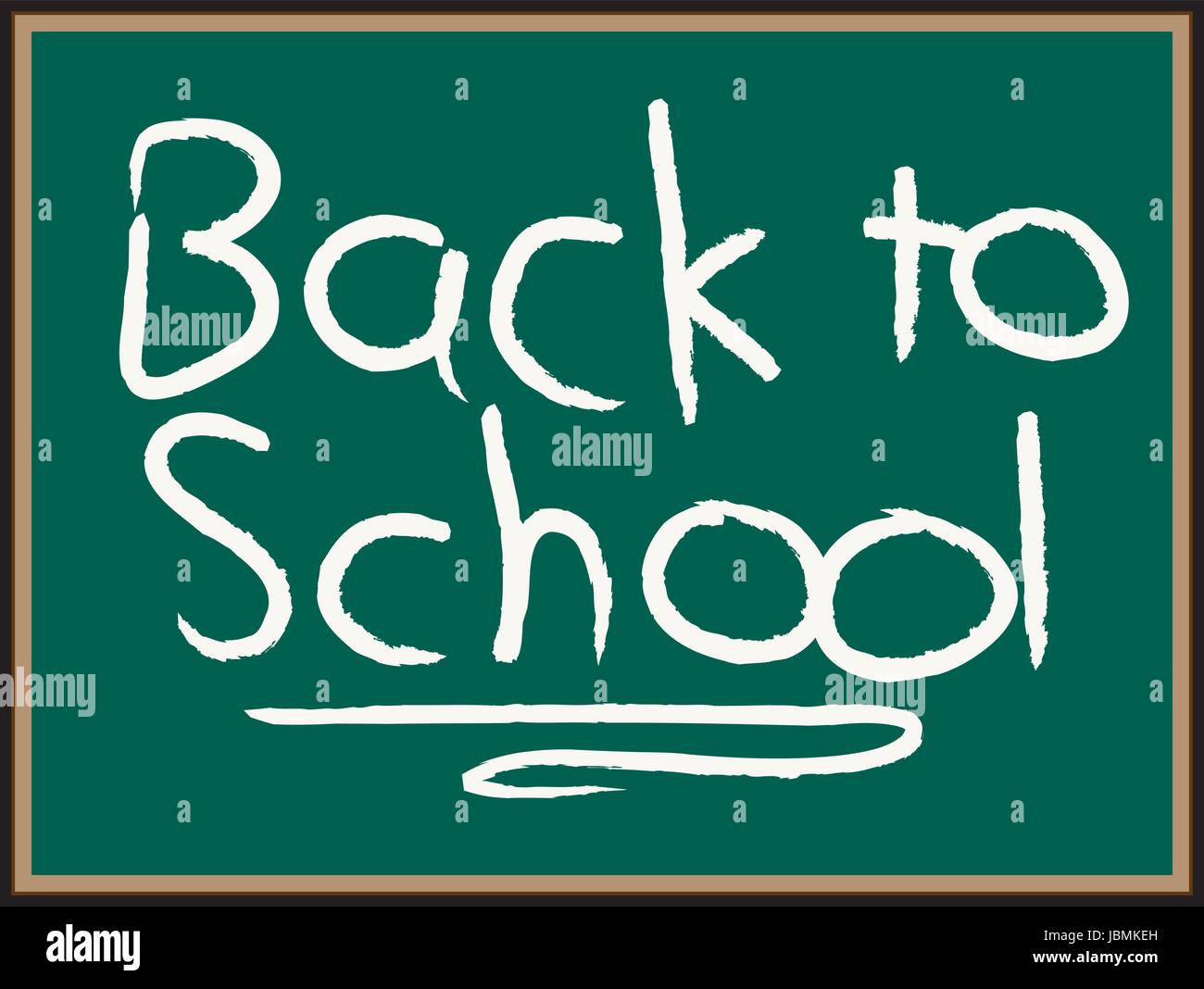Zurück zur Schule - Tafel mit den Worten "Back to School" drauf Stock Vektor