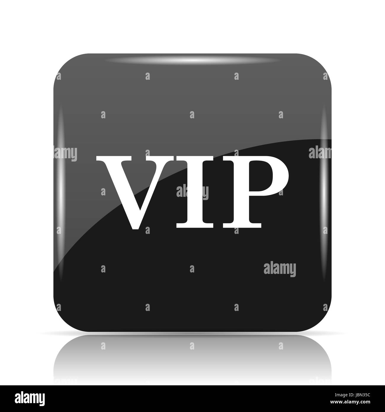 VIP-Symbol. Internet-Button auf weißem Hintergrund. Stockfoto