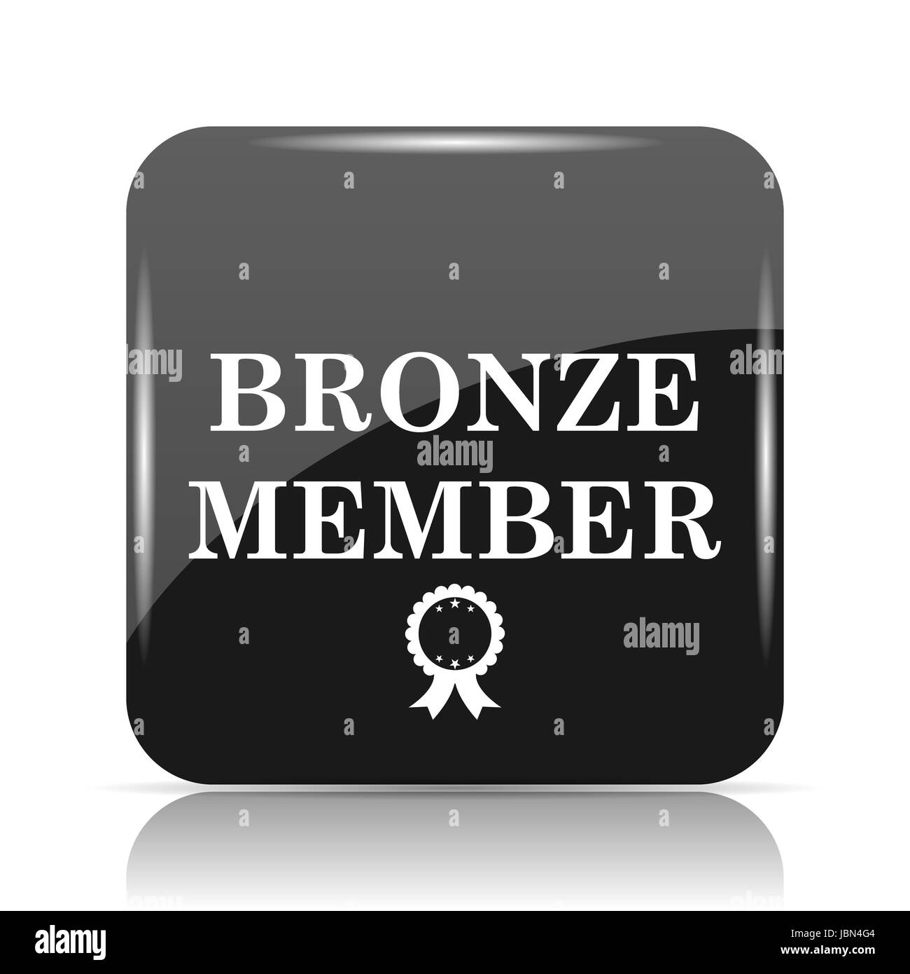 Bronze Mitglied Symbol. Internet-Button auf weißem Hintergrund. Stockfoto