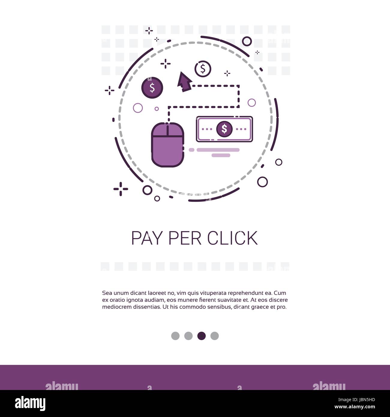 Pay-Per-Uhr-Online-Payment-Web-Banner mit Textfreiraum Stock Vektor