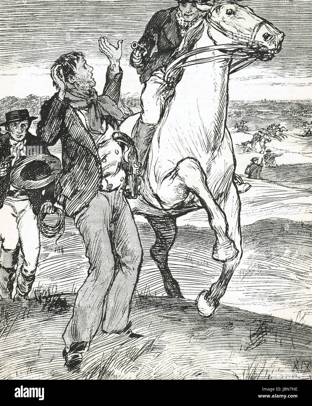 Schmuggler verhaftet 1910 Abbildung Stockfoto