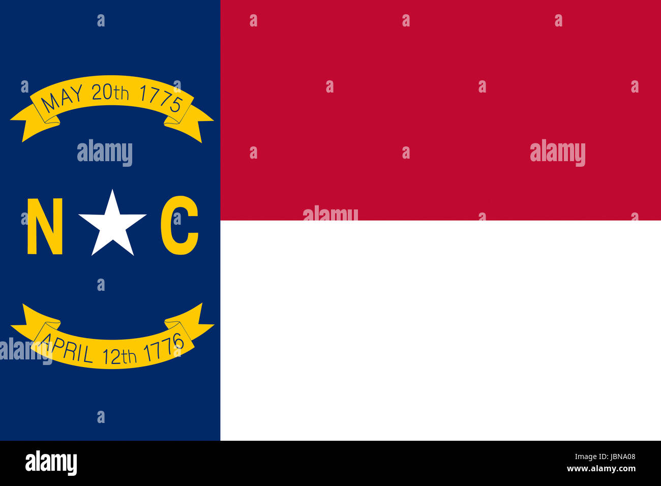 Abbildung der Flagge der North Carolina State University in den USA Stockfoto