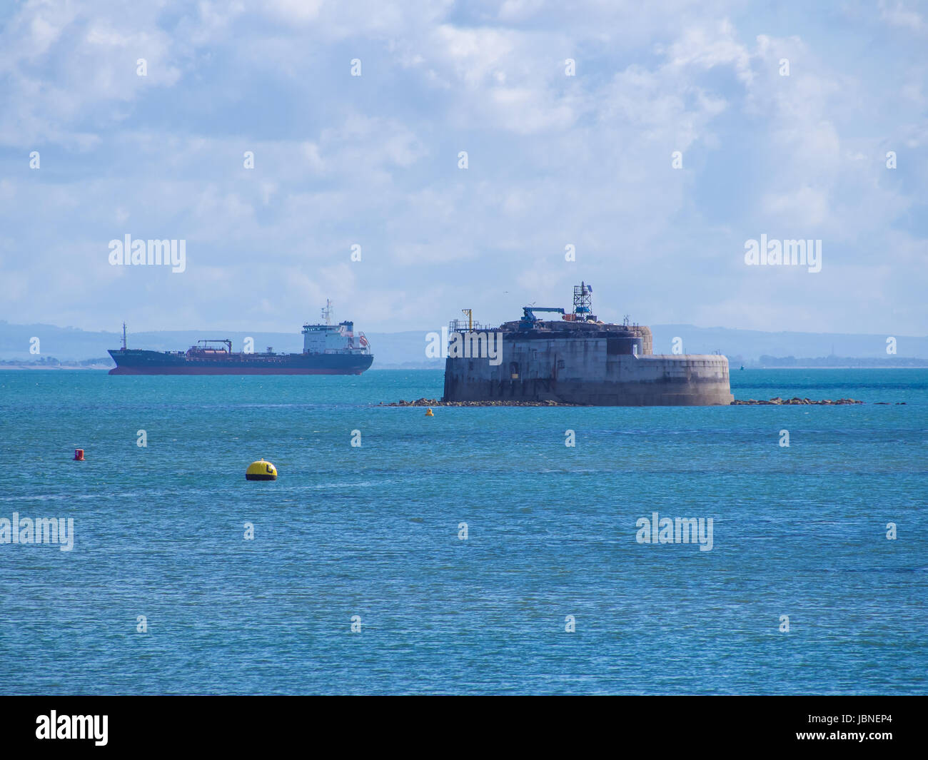St Helens Fort im Solent, Isle Of Wight Stockfoto