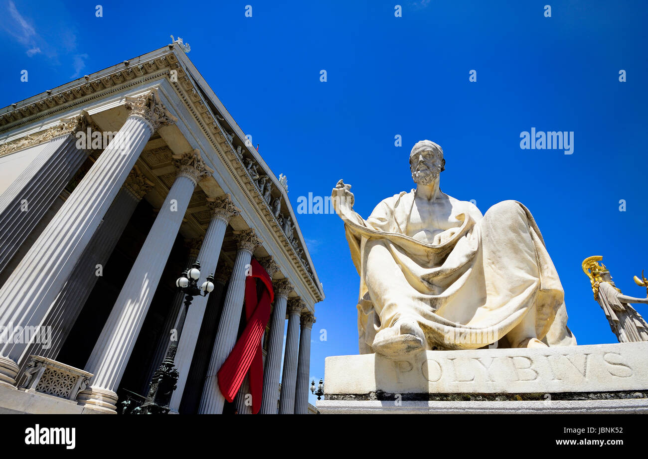 AIDS-Schleife hängen, Nationalrat Stockfoto