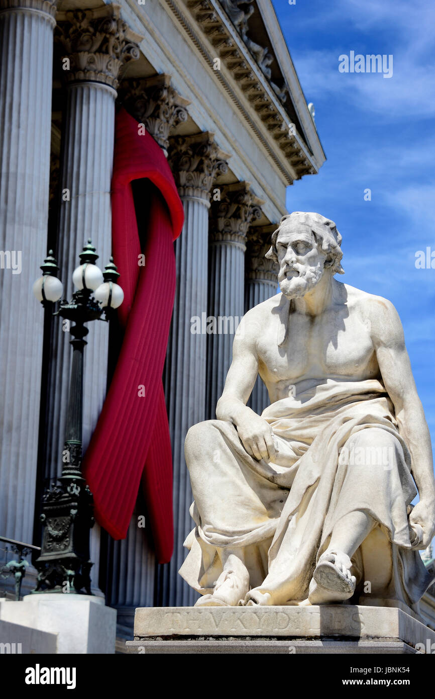 AIDS-Schleife hängen, Nationalrat Stockfoto