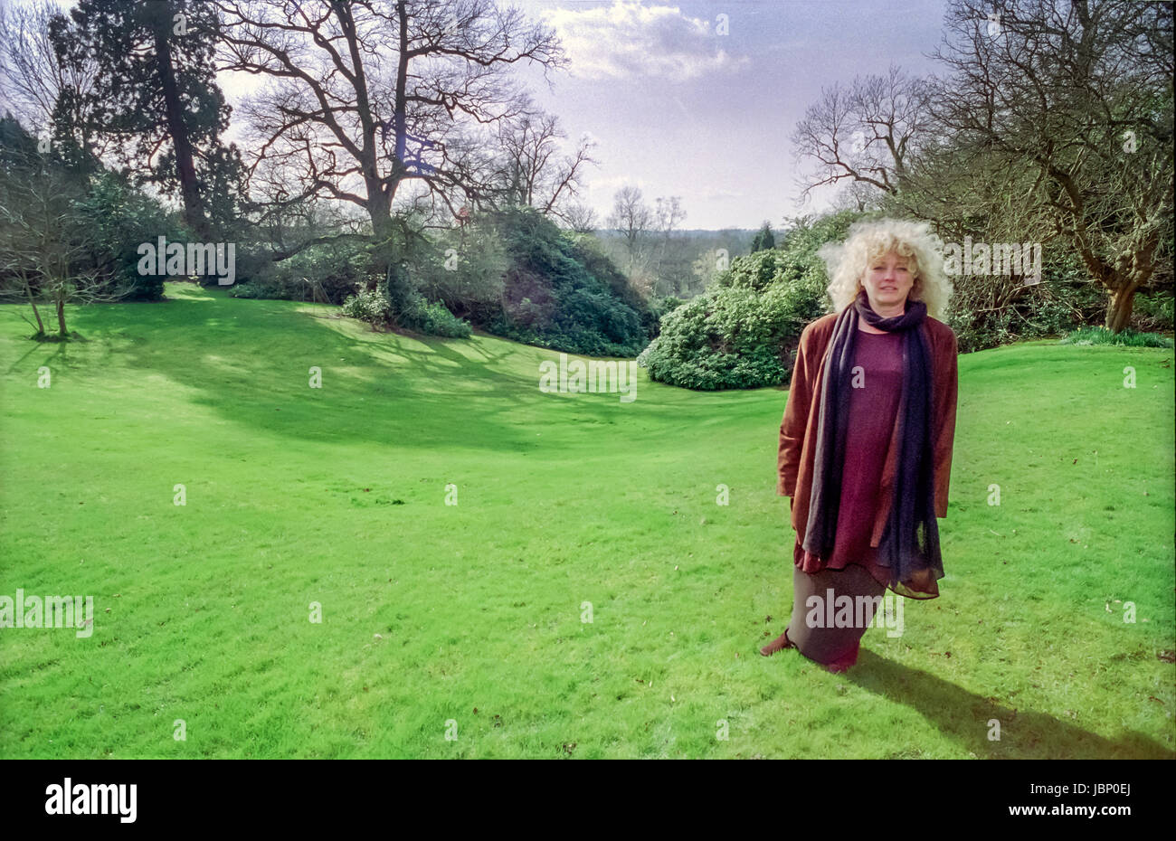 Ginger Gilmour, Ex-Frau von Pink Floyd-Gitarrist Dave Gilmour, Zuhause einst in East Grinstead, West Sussex teilten. Stockfoto