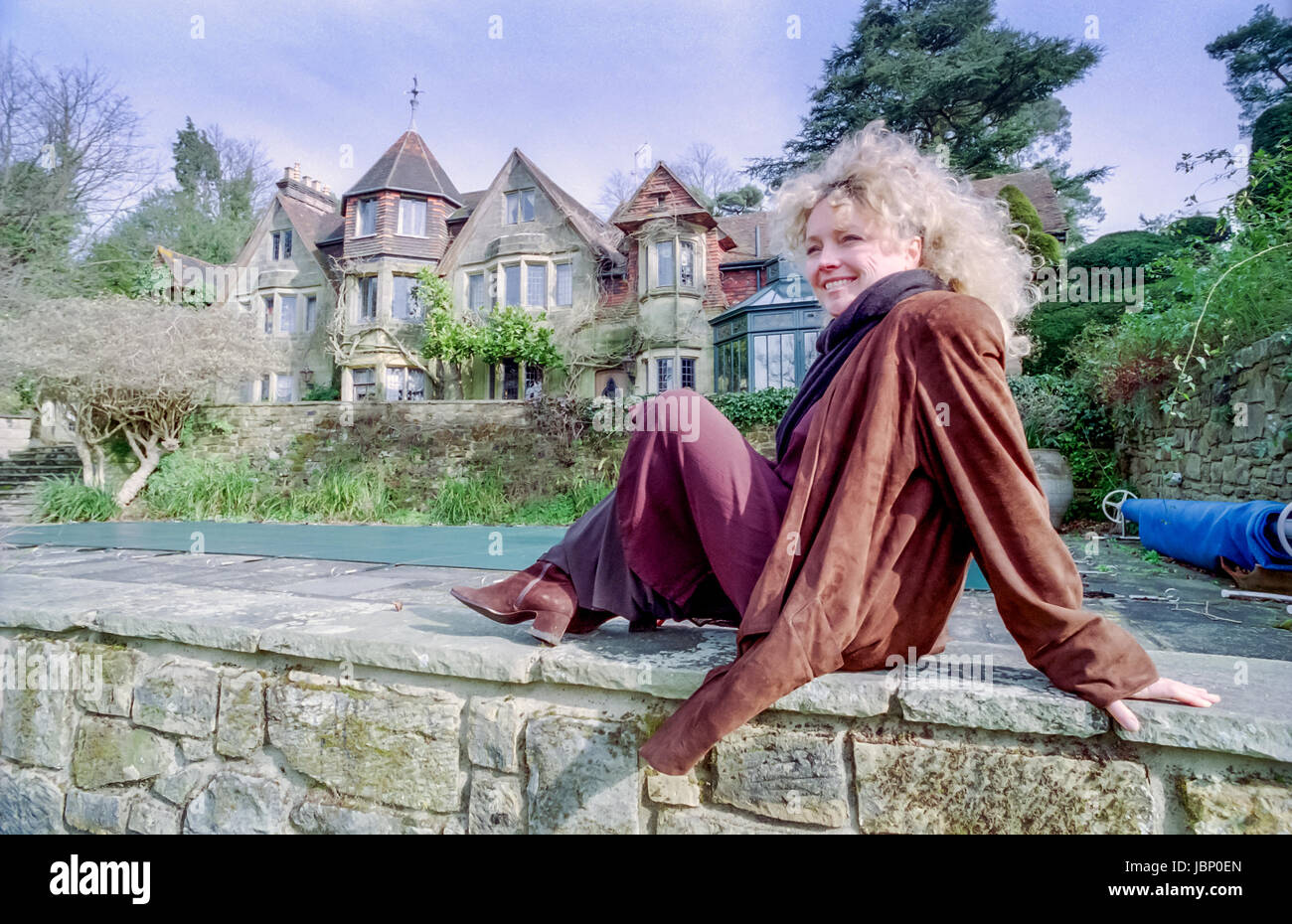 Ginger Gilmour, Ex-Frau von Pink Floyd-Gitarrist Dave Gilmour, Zuhause einst in East Grinstead, West Sussex teilten. Stockfoto