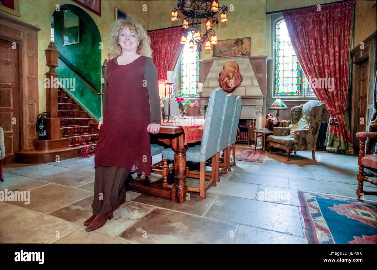 Ginger Gilmour, Ex-Frau von Pink Floyd-Gitarrist Dave Gilmour, Zuhause einst in East Grinstead, West Sussex teilten. Stockfoto