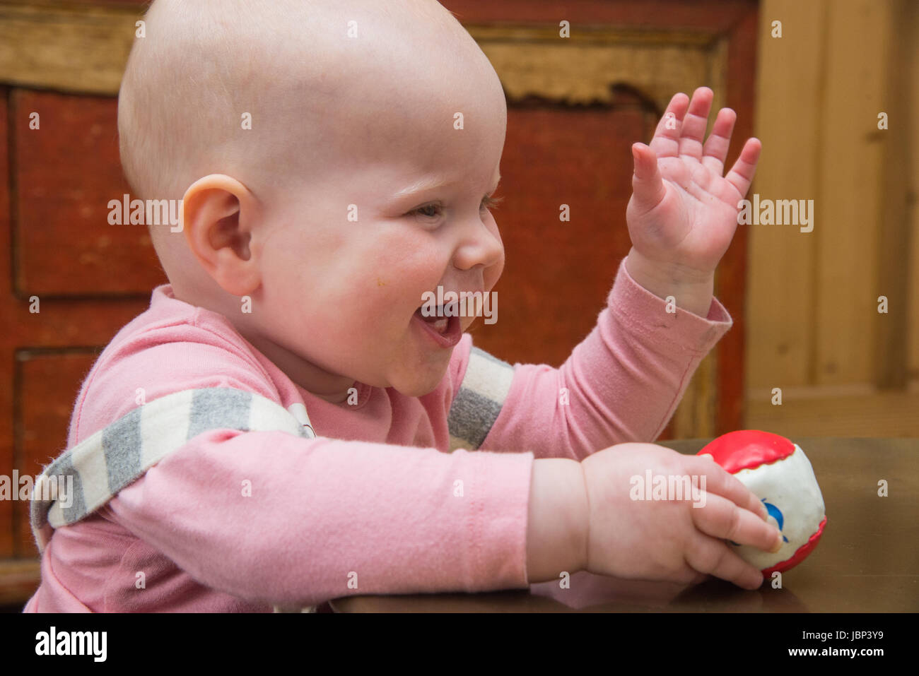 Ein Jahr alten kaukasische Mädchen, Holland Stockfoto