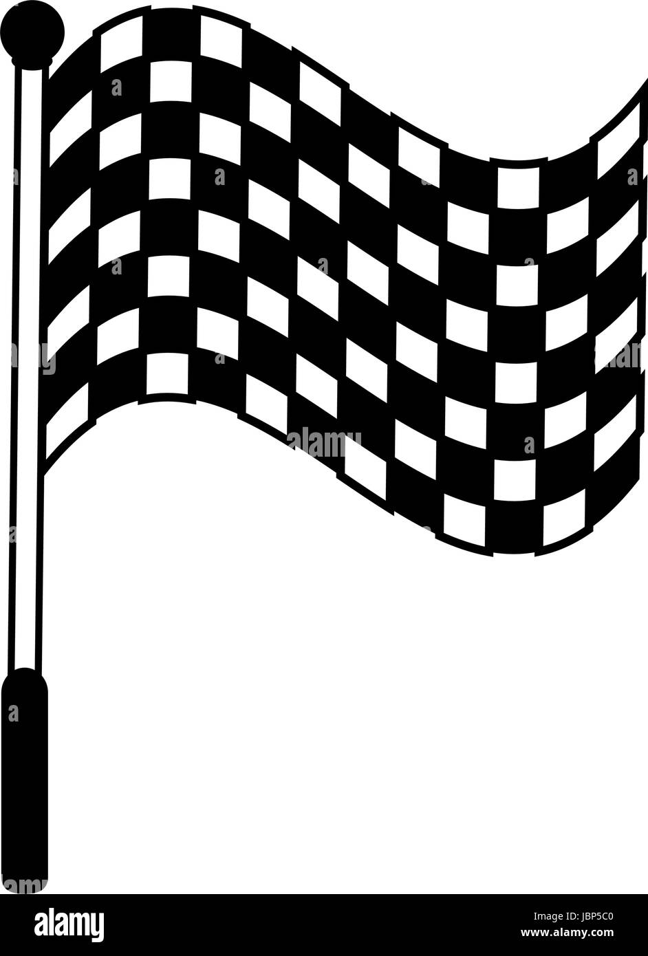 Racing Flagge Silhouette Abbildung Stock Vektor