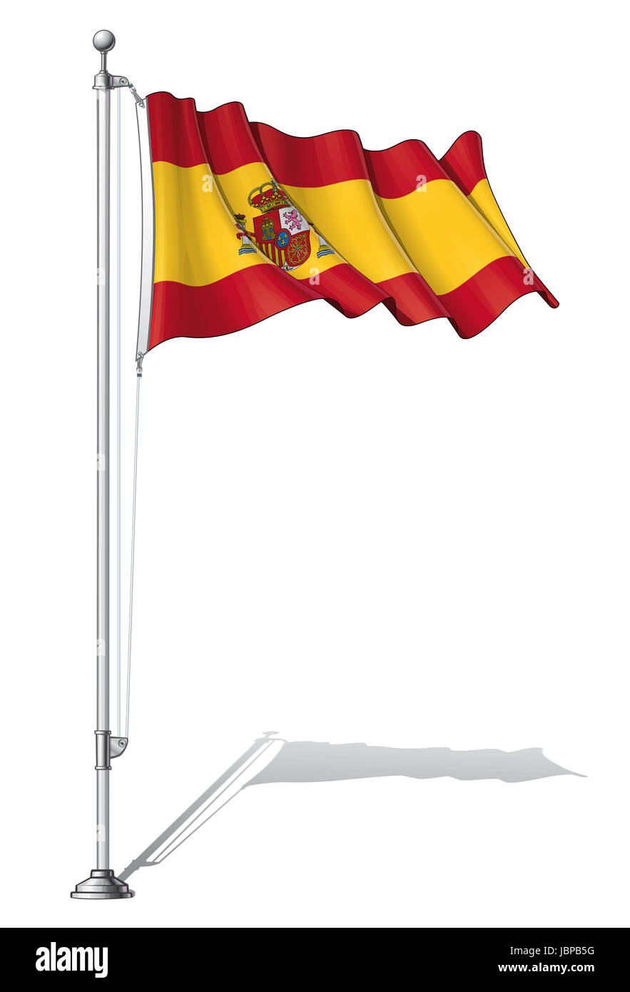 Spanien Flagge Hintergrund, Spanien, Spanische Flagge, Fahnenmast  Hintergrund, Foto und Bild zum kostenlosen Download